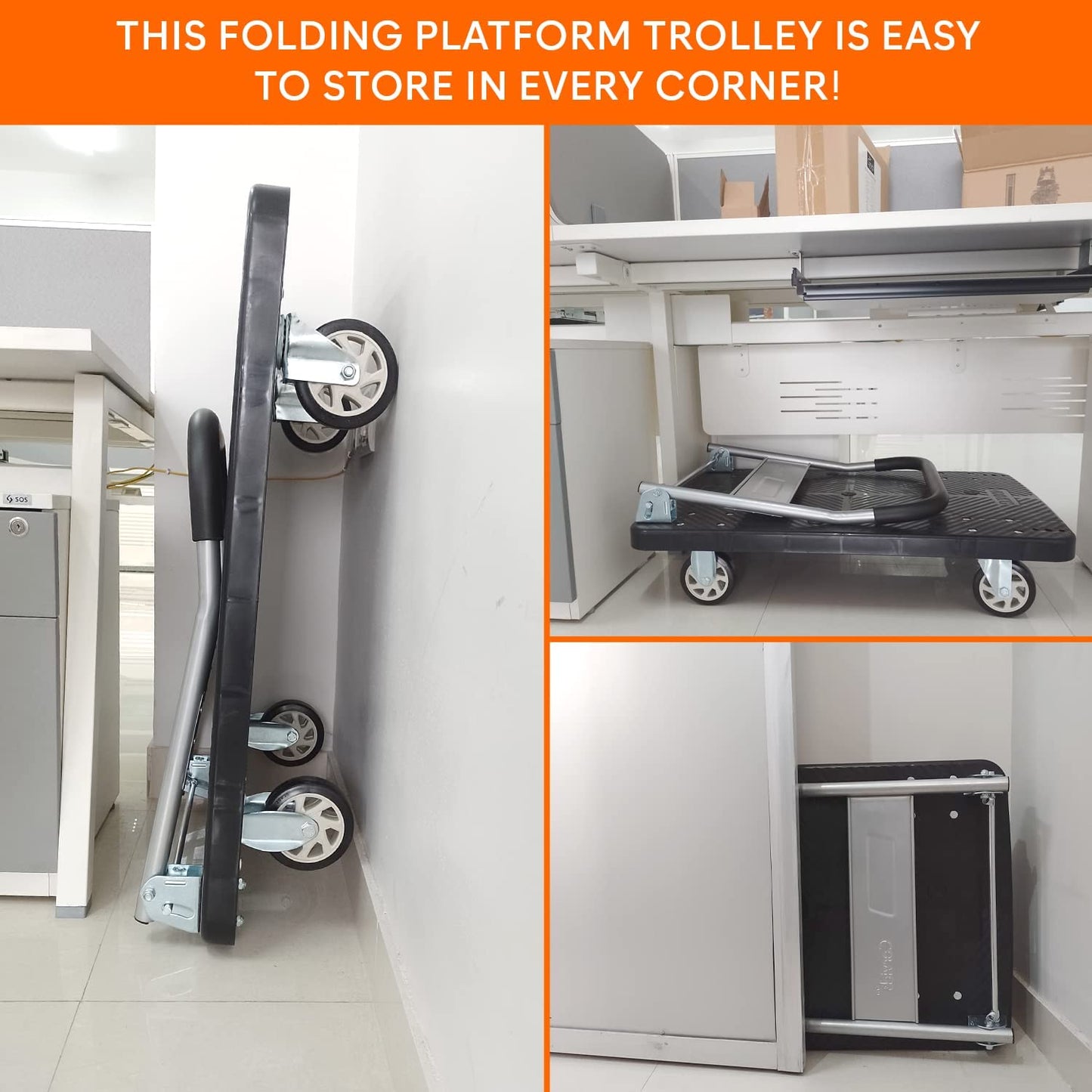 Platform Hand Trolley Cart 100KG