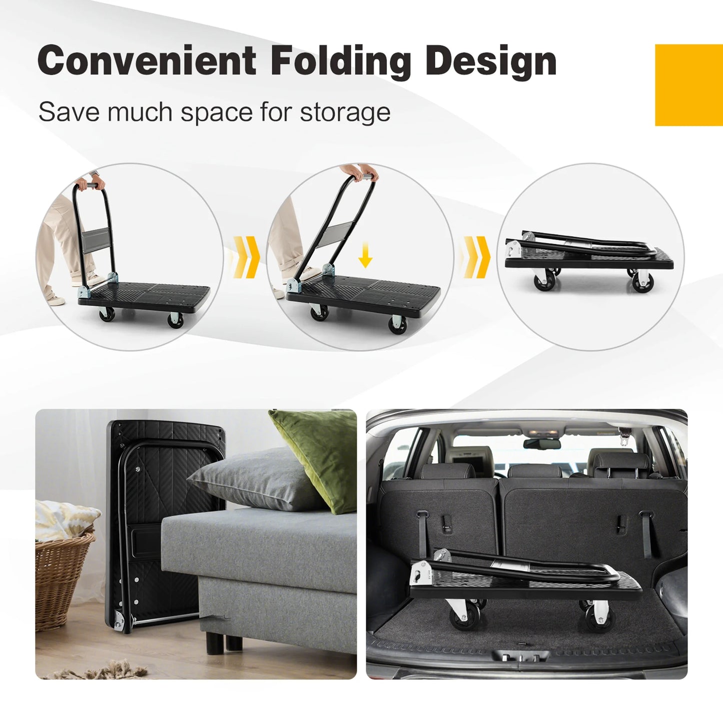 Platform Hand Trolley Cart 100KG