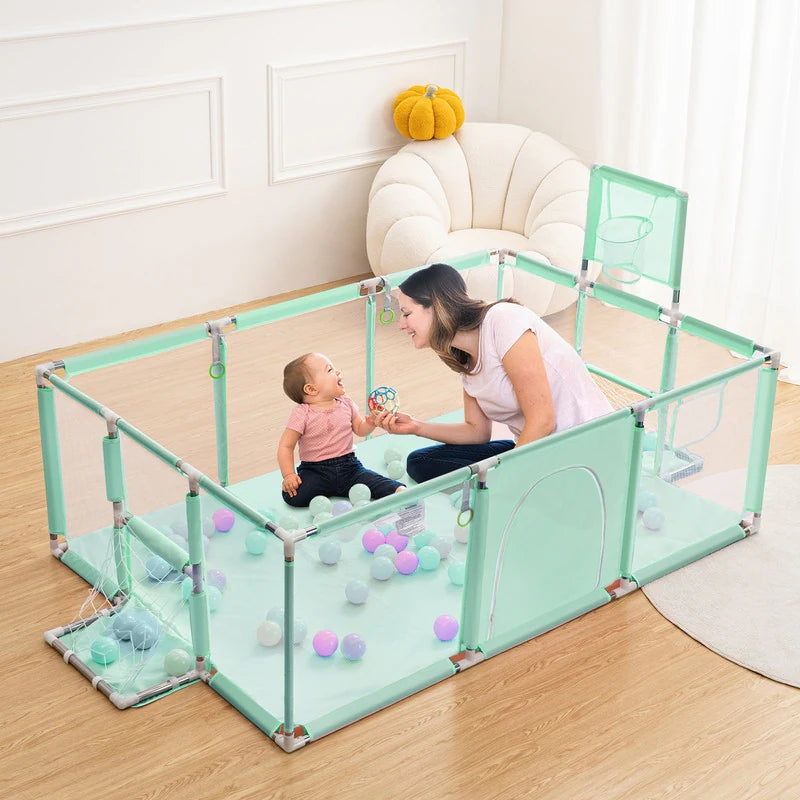 Baby Kids Playpen Fence Gate Wall Fence