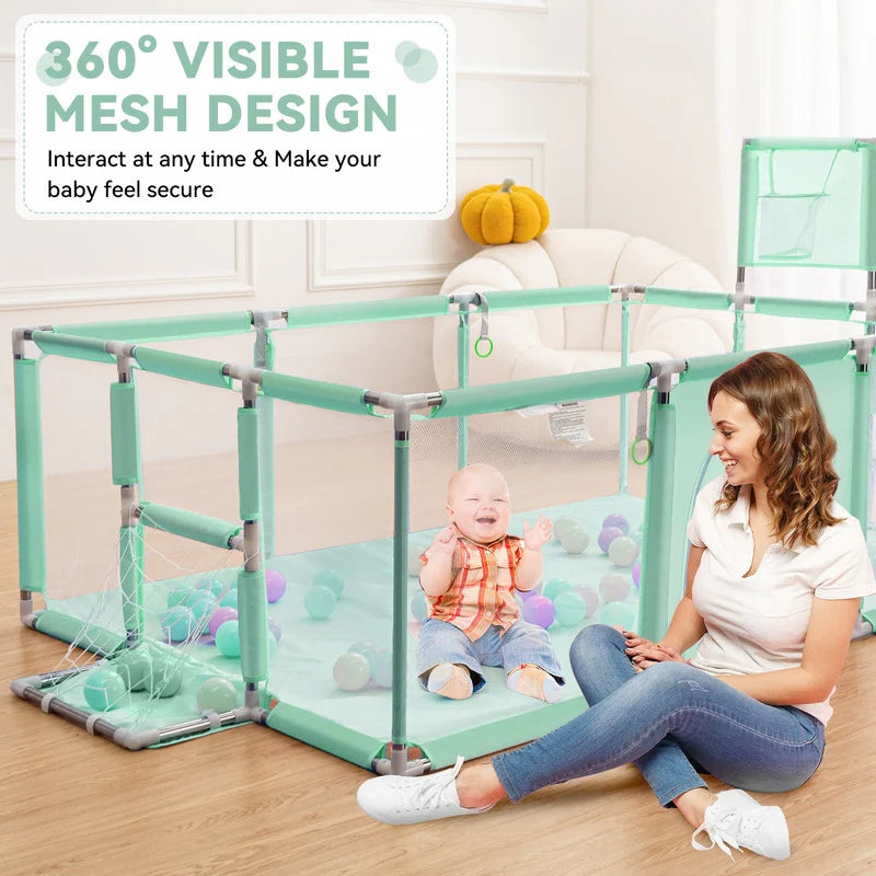 Baby Kids Playpen Fence Gate Wall Fence
