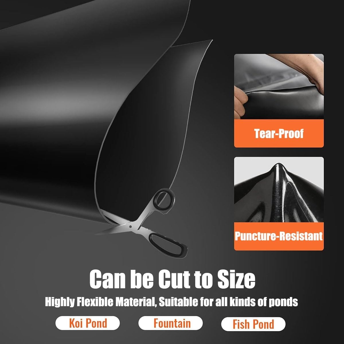 Pond Liner 10 x 8m 0.5mm HDPE