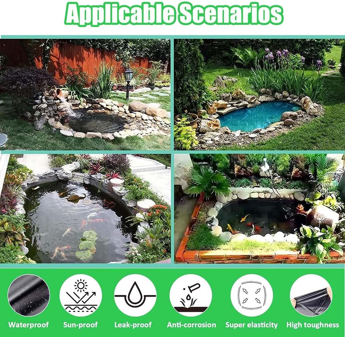 Pond Liner 10 x 8m 0.5mm HDPE