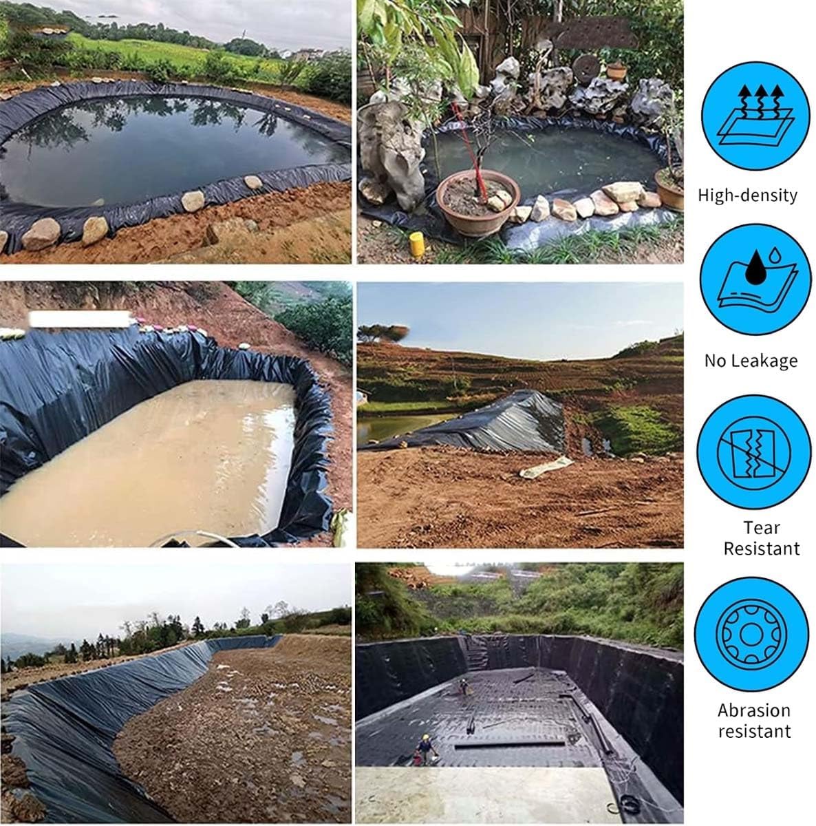 Pond Liner 10 x 8m 0.5mm HDPE
