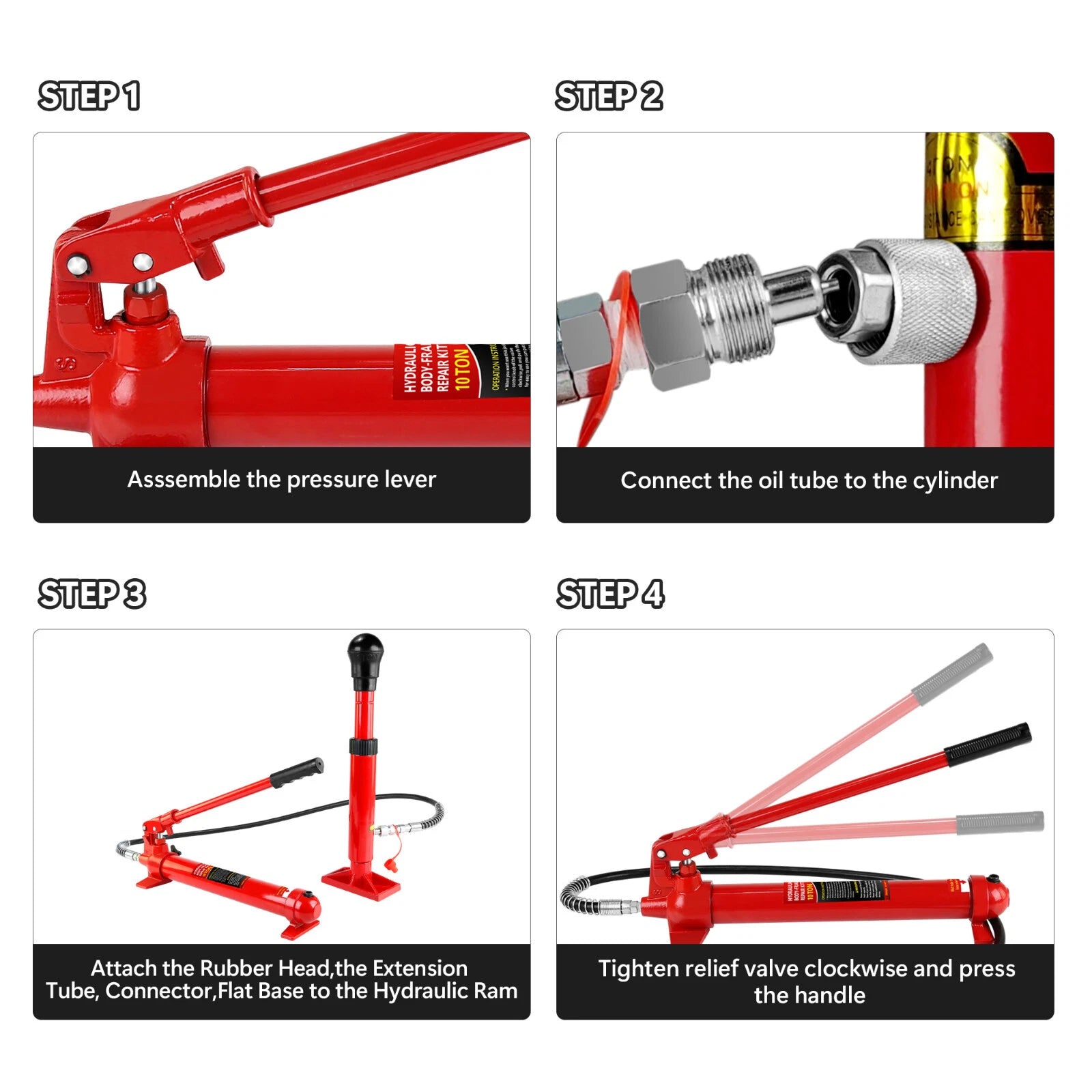 Porta Power 10T Hydraulic Ram Jack Panel Pack