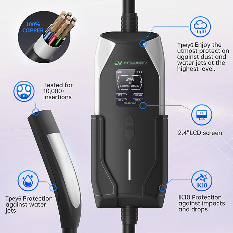 Portable EV Charger Type 1 Charger 15A 5M