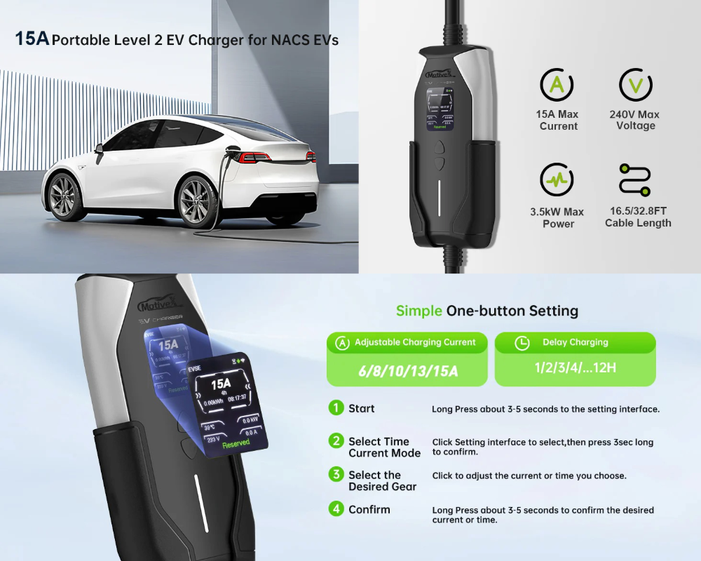 Portable EV Charger Type2 Electric Car Charger 16A