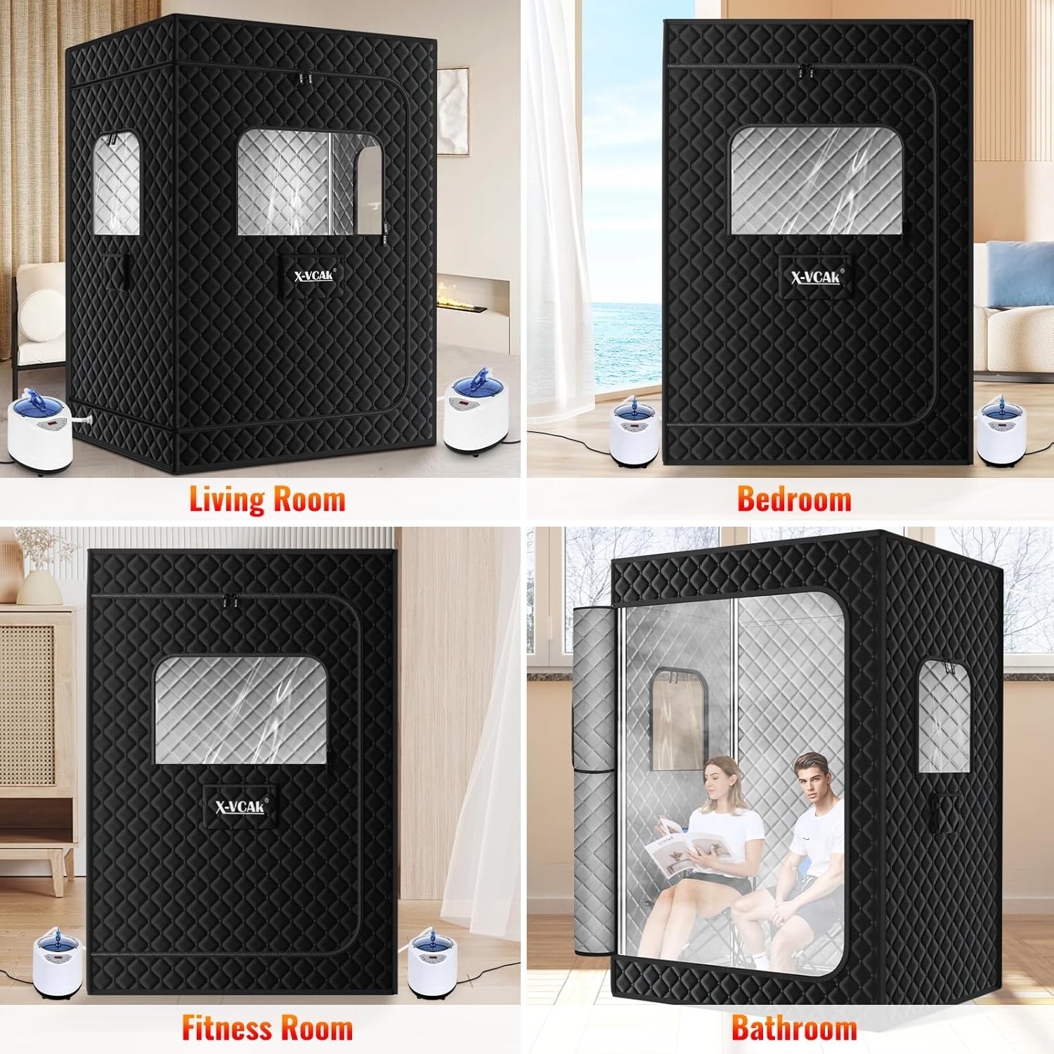 Portable Steam Sauna Personal Home Spa 2 Person Sauna