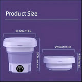 8L Foldable Washing Machine Mini Underwear Laundry Machine (Purple)