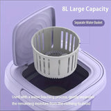 8L Foldable Washing Machine Mini Underwear Laundry Machine (Purple)