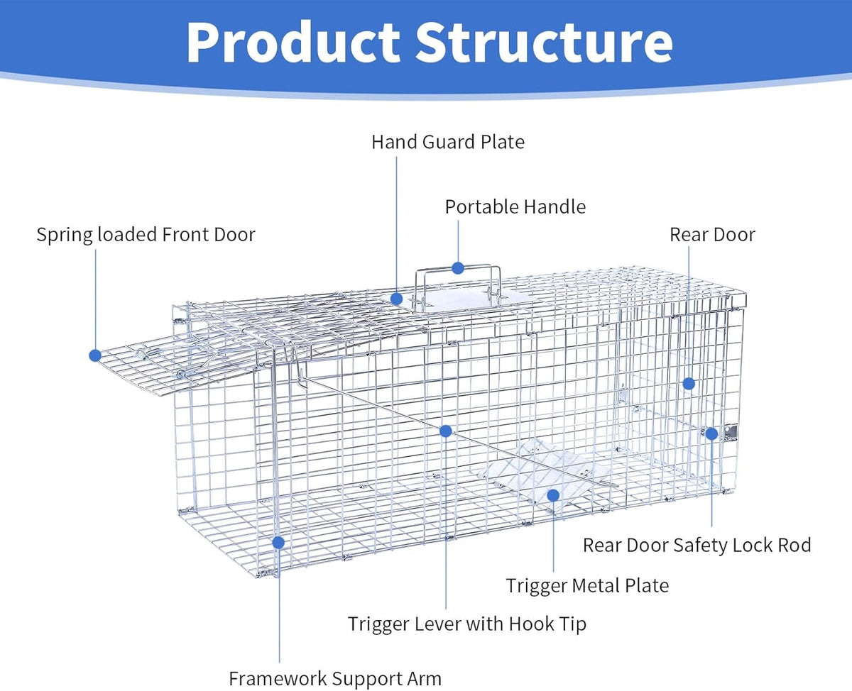 Possum Trap Large Animal Trap 78 x 31 x 28cm