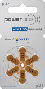 Power one P312 size 312 Hearing Aid Batteries 60 Pack