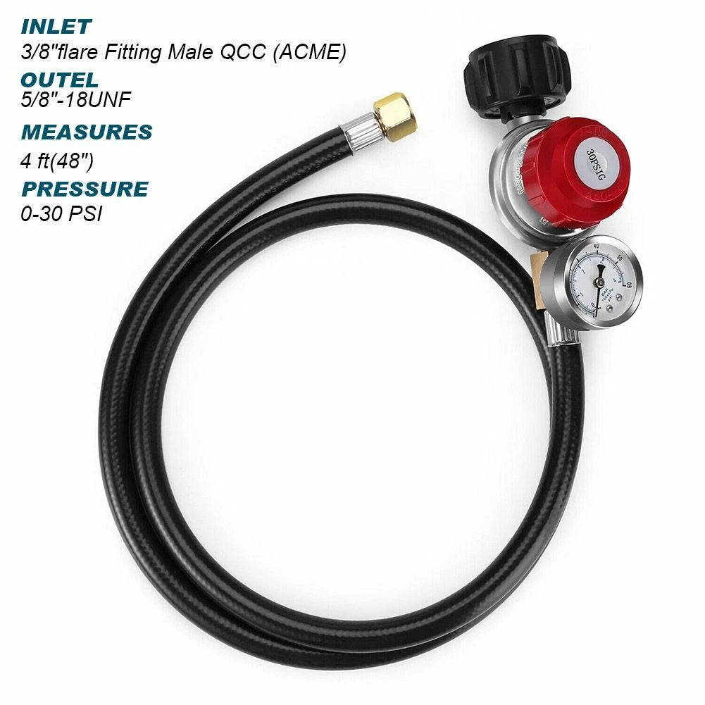 High Pressure Propane Regulator Hose Gauge