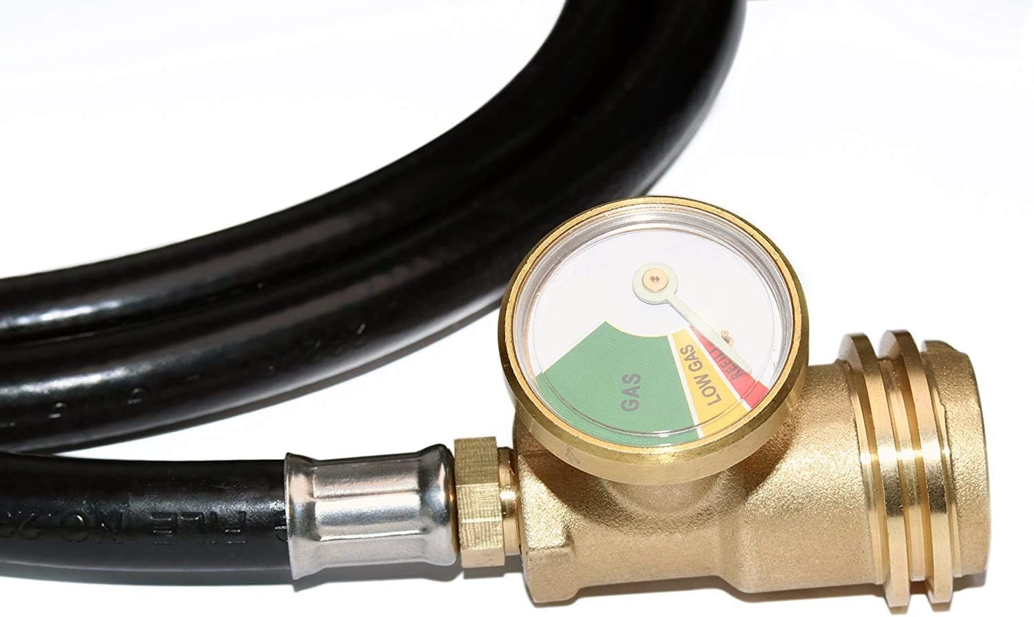 Propane Tank Hose Extension with Gauge