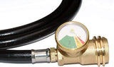 Propane Tank Hose Extension with Gauge