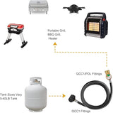 Propane Tank Hose Extension with Gauge