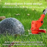 Electric Cordless Lawnmower Electric Rotary Lawn Mower, Close Edge Cutting, Rear Roller, Manual Height Adjust