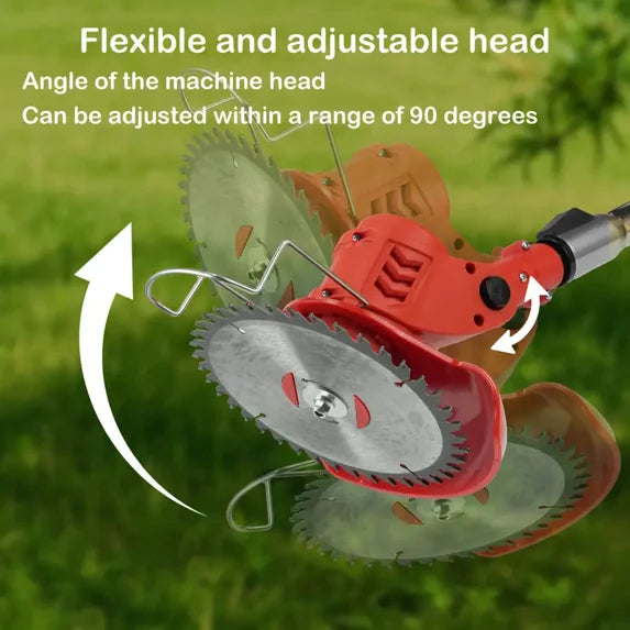 Electric Cordless Lawnmower Electric Rotary Lawn Mower, Close Edge Cutting, Rear Roller, Manual Height Adjust