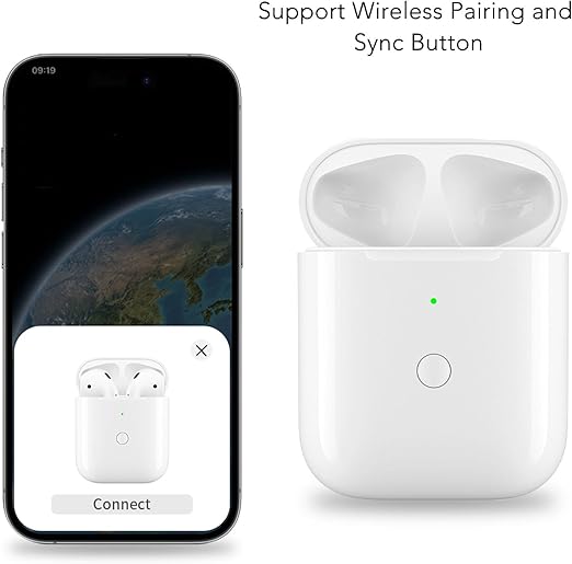 Replacement Wireless Charging Case for AirPods 1 & 2