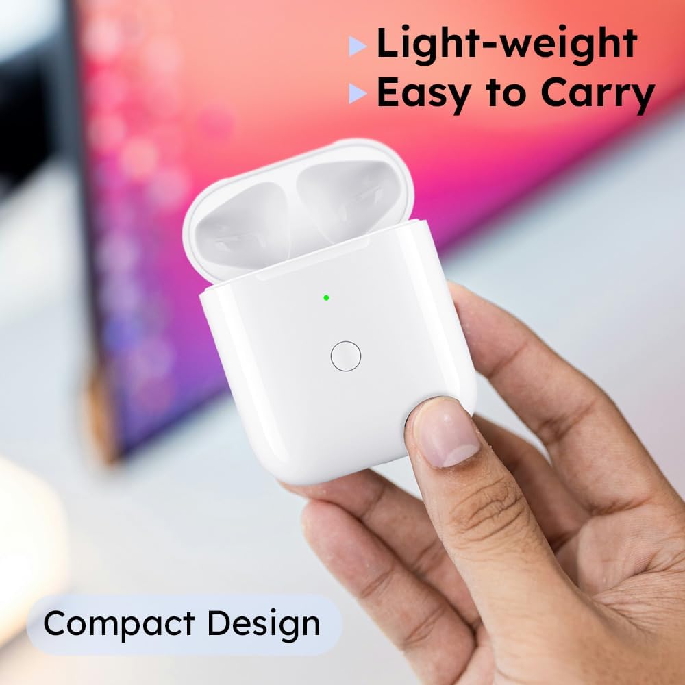 Replacement Wireless Charging Case for AirPods 1 & 2