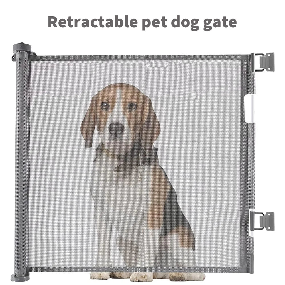 Retractable Baby Gate Safety Cat Enclosure Indoor Pet Dog Fence Guard Barrier
