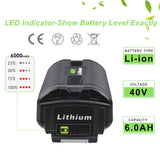 Ryobi 40V Battery 6Ah Battery Replacement Compatible