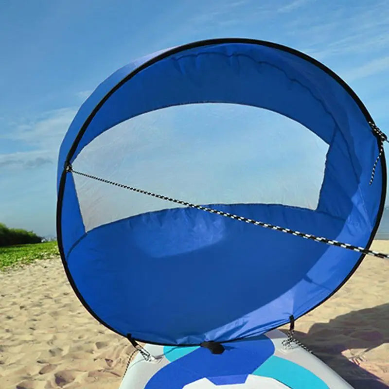42in Sail Foldable Kayak Boat Wind Sail (Blue)