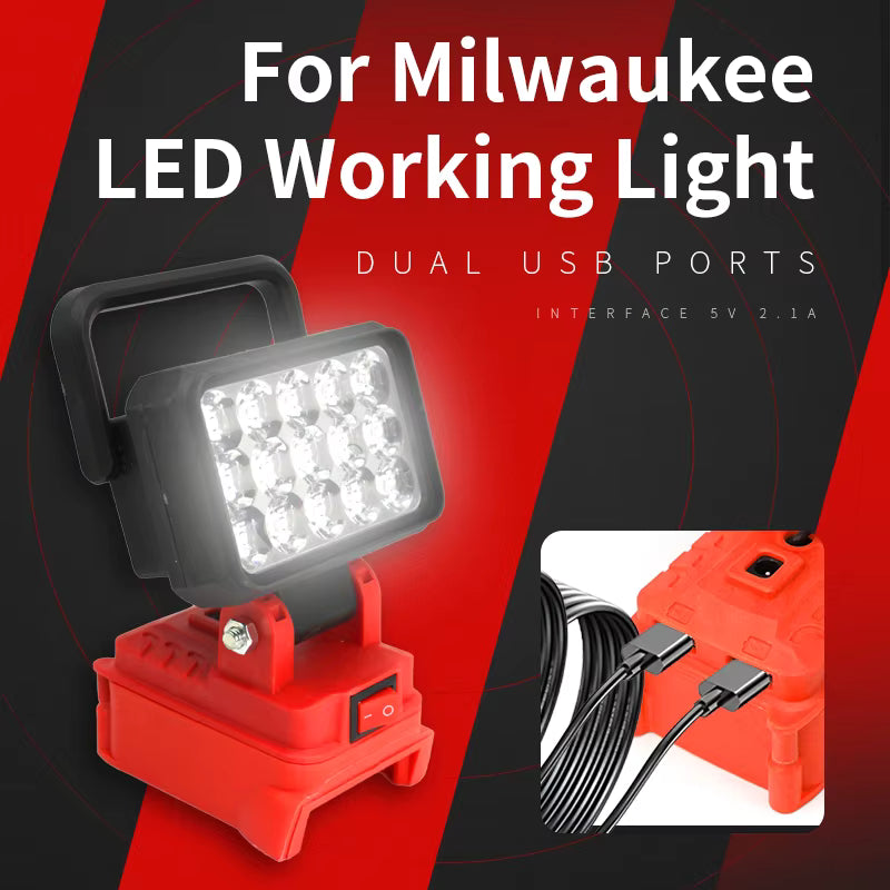 LED Work Light Torch fits Milwaukee 18V Battery