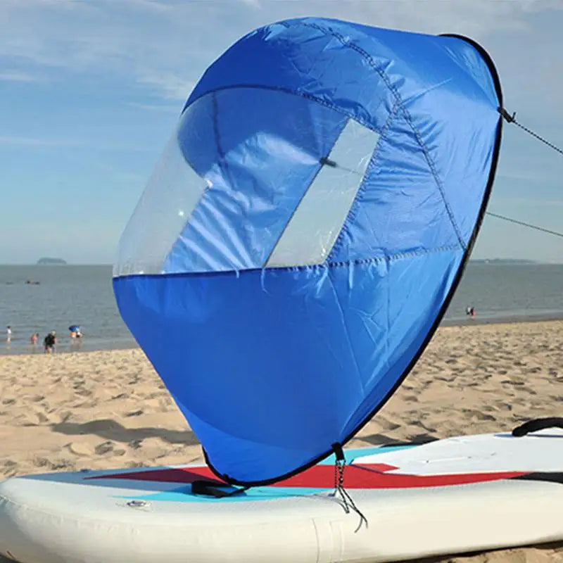 42in Sail Foldable Kayak Boat Wind Sail (Blue)