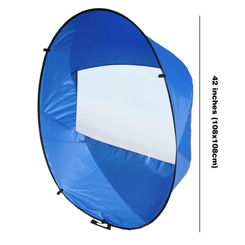42in Sail Foldable Kayak Boat Wind Sail (Blue)
