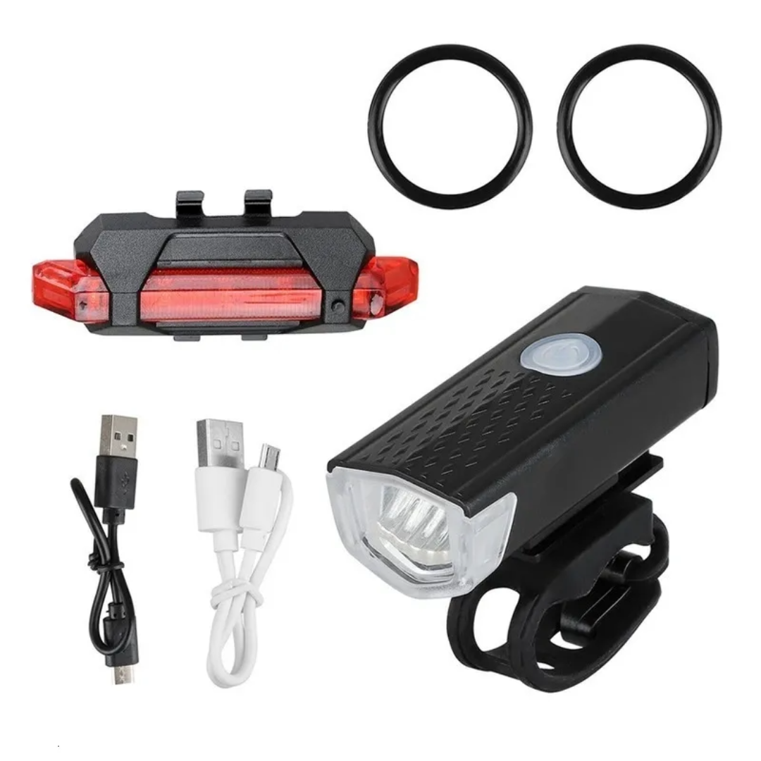 Waterproof Bike front torch & rear light