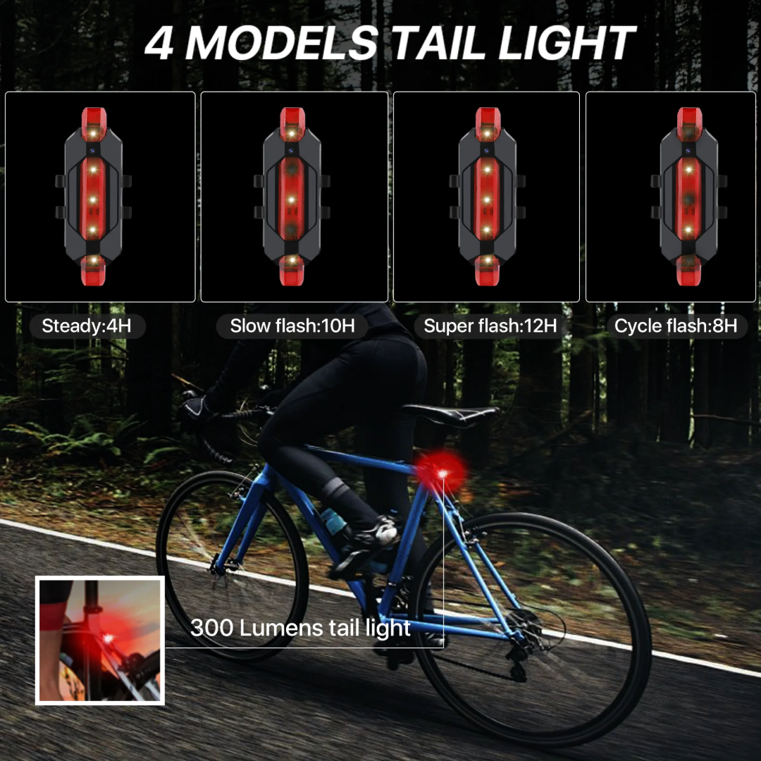 Waterproof Bike front torch & rear light