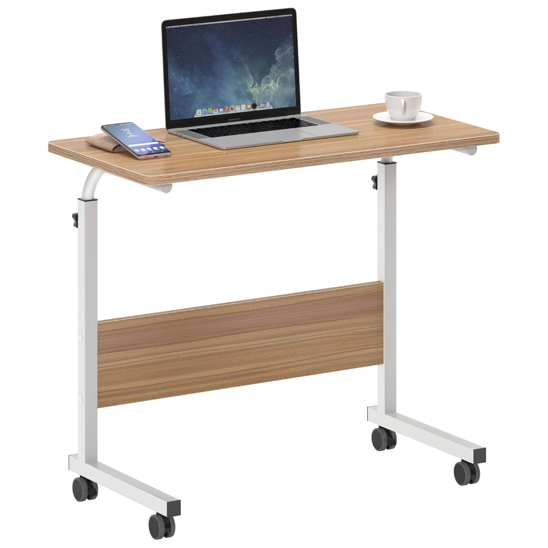 Portable Laptop Desk Adjustable Study Office Table (Walnut)