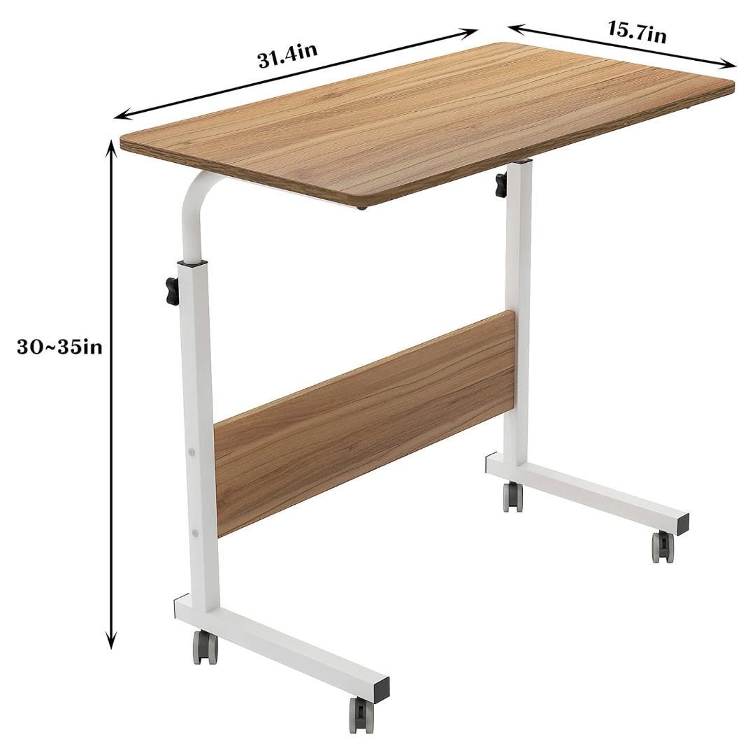 Portable Laptop Desk Adjustable Study Office Table (Walnut)