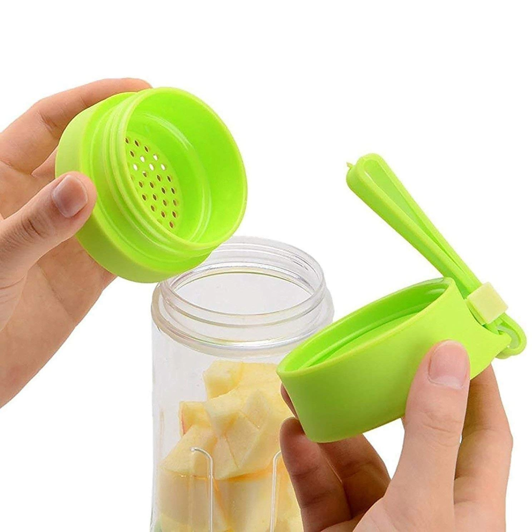 Portable Electric Juicer Bottle Blender Mixer with 6 Blades (Green)