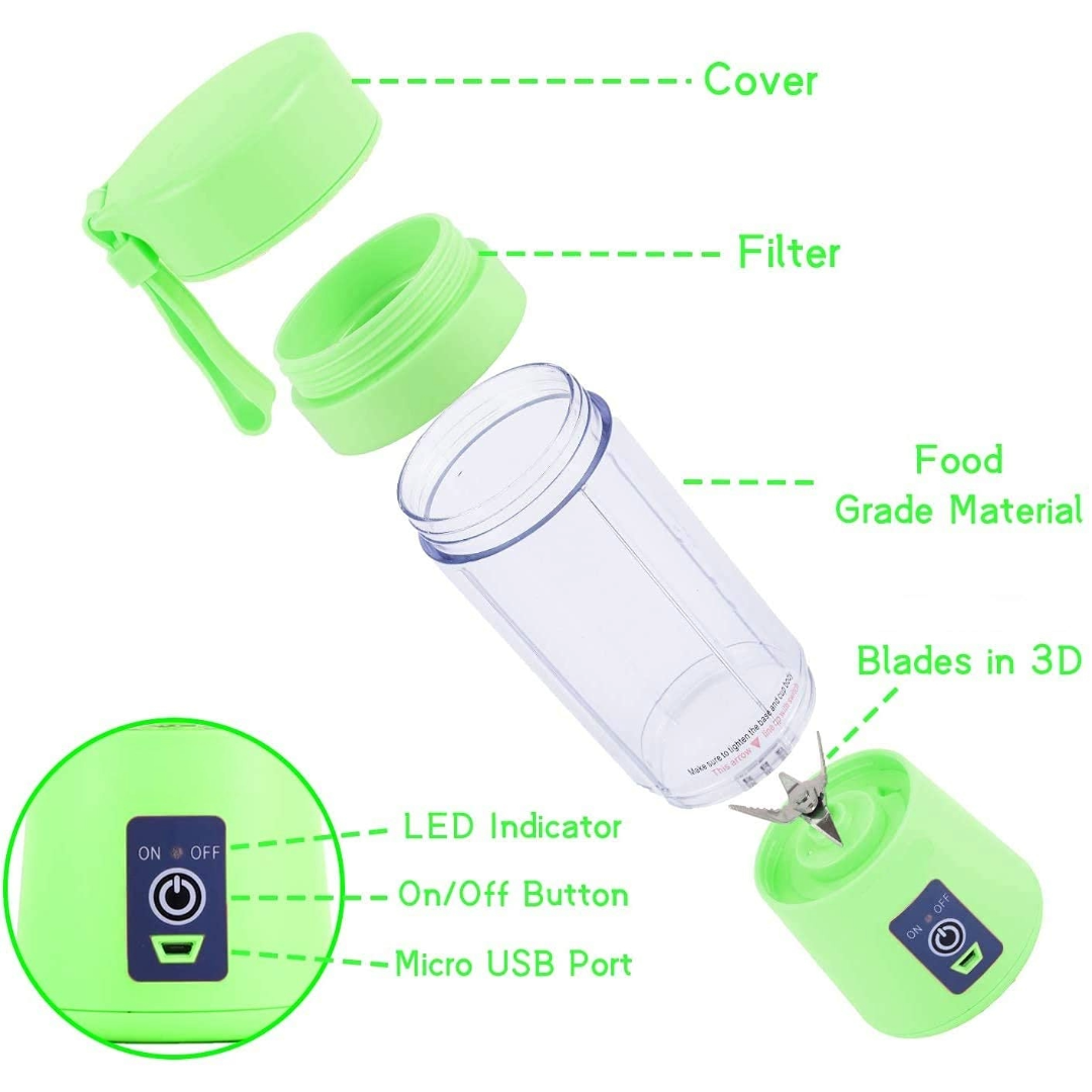 Portable Juicer Blender Mixer with 6 Blades