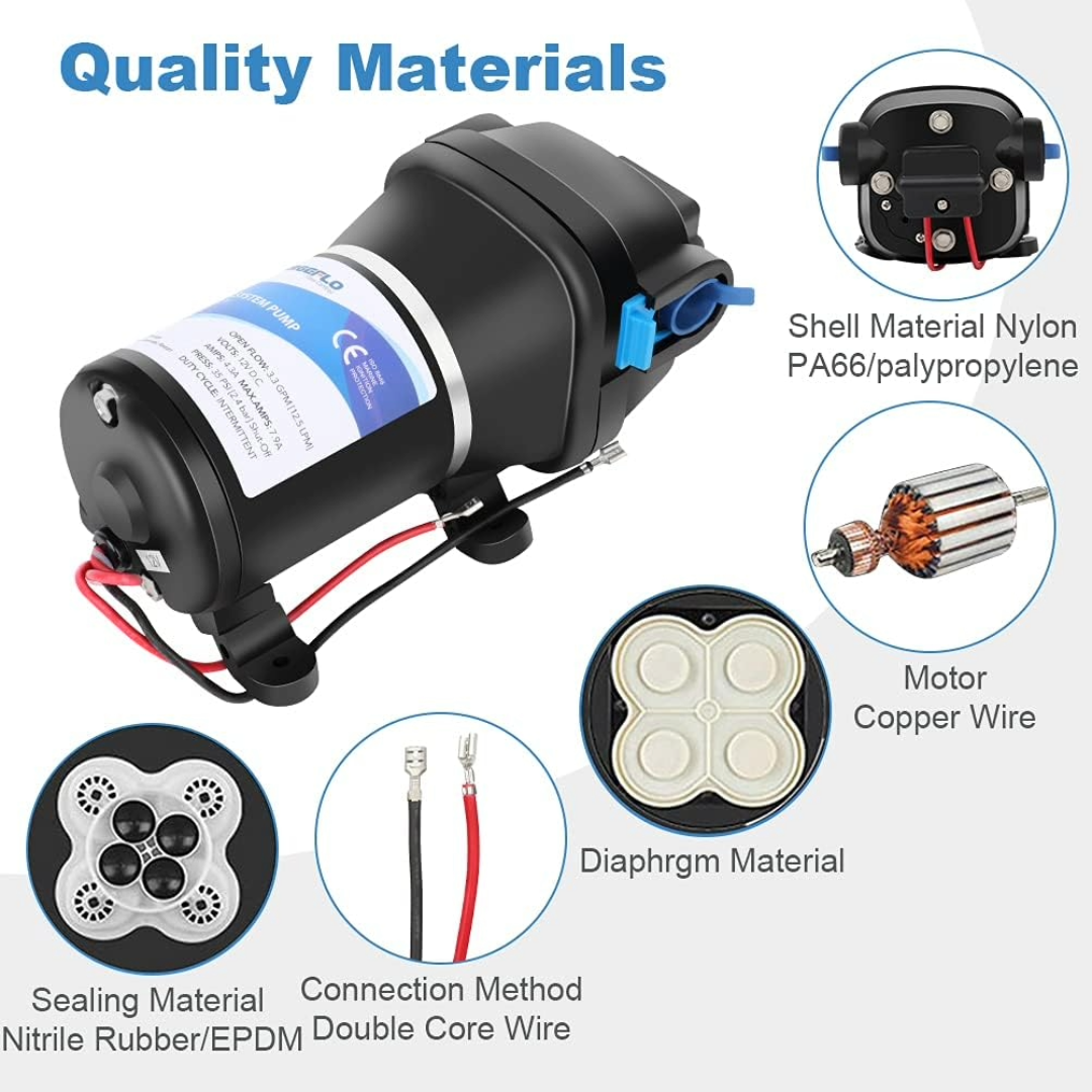 12V 25psi Portable Water Pressure Pump