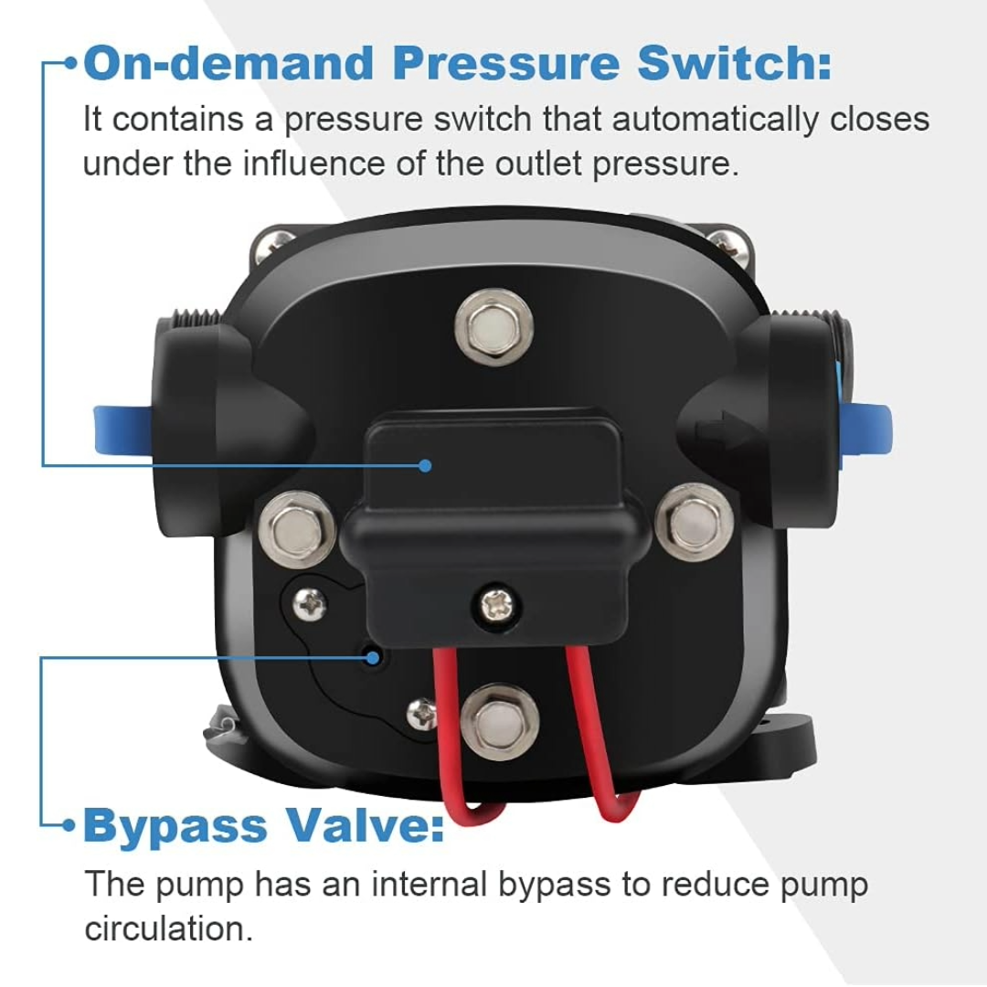 12V 25psi Portable Water Pressure Pump