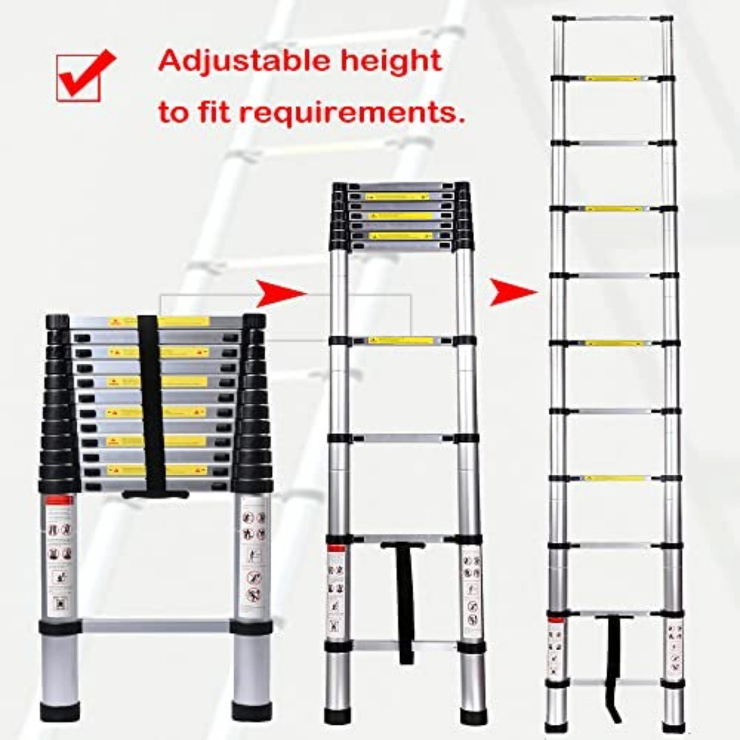 3.8m Telescopic Ladder Aluminium Extension Ladder