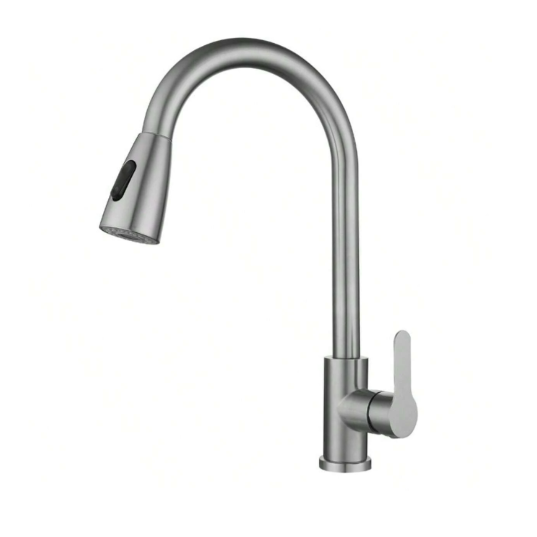 Kitchen Faucet Pull Out Kitchen Mixer Tap Faucet (Silver)