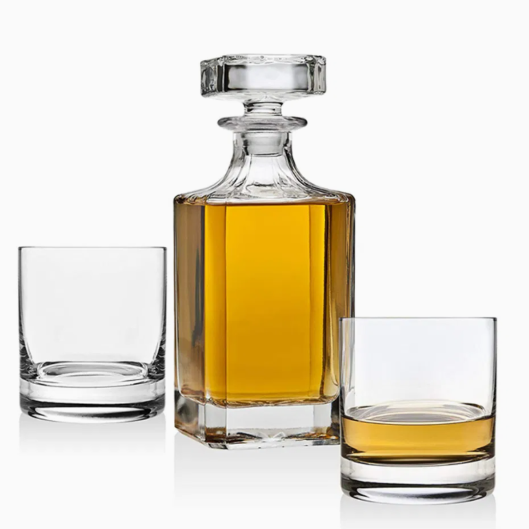 Whiskey Decanter With 6 Glasses