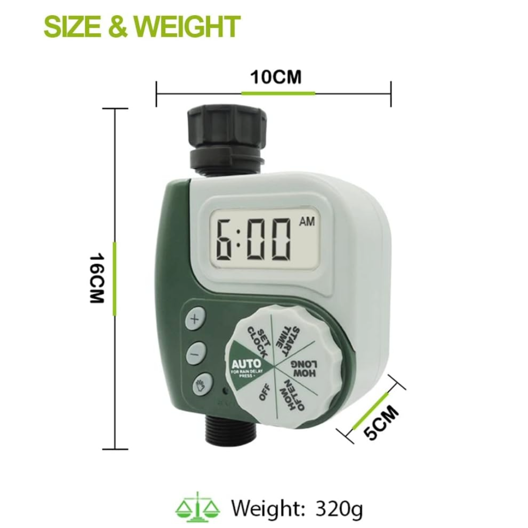 Digital Programmable Water Timer Garden Lawn (Green)