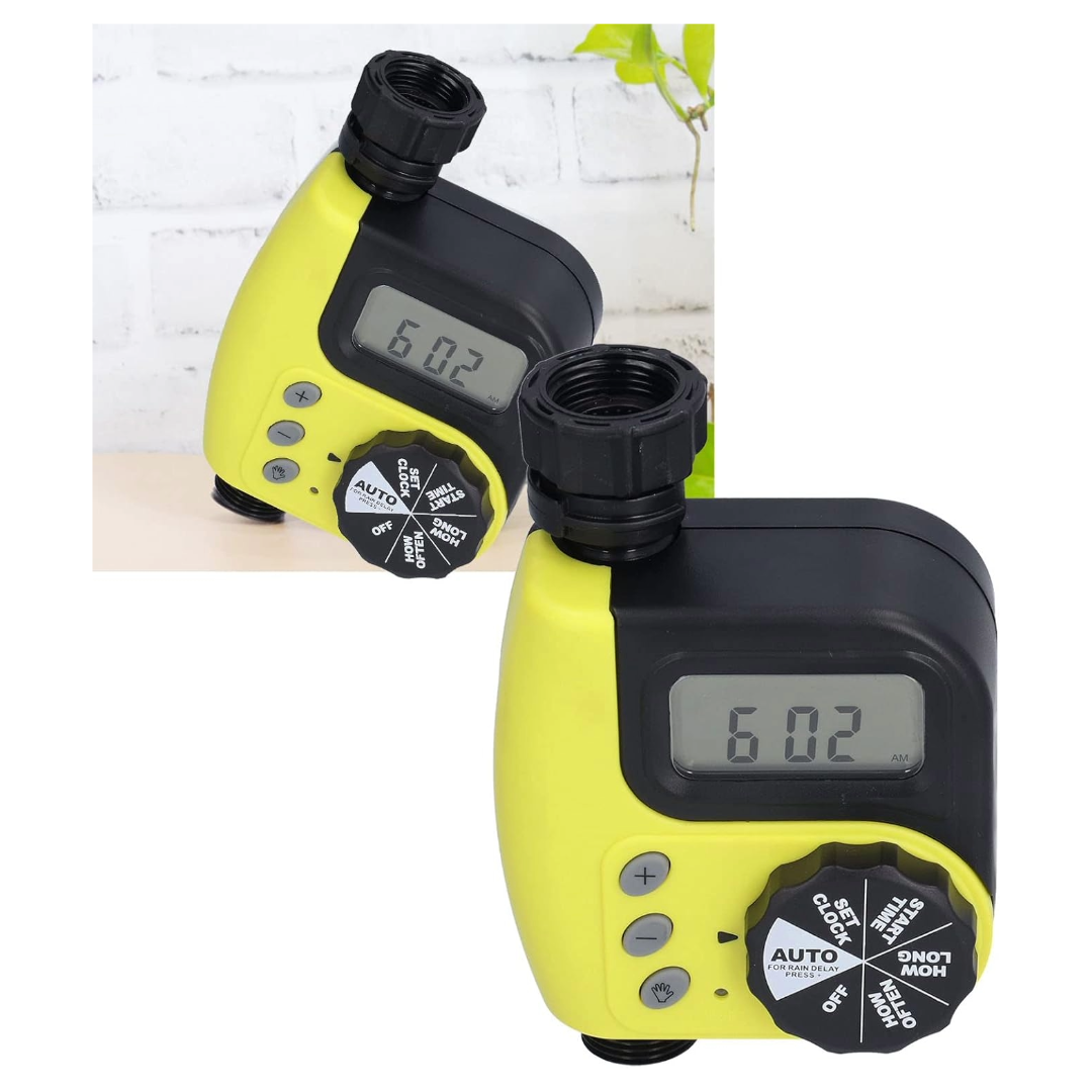 Digital Programmable Water Timer Garden Lawn (Yellow)