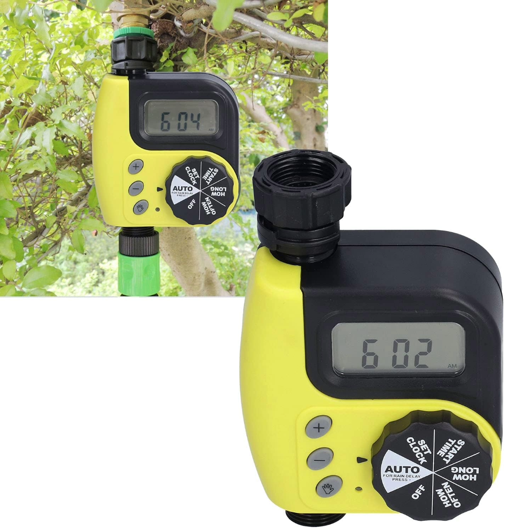 Digital Programmable Water Timer Garden Lawn (Yellow)
