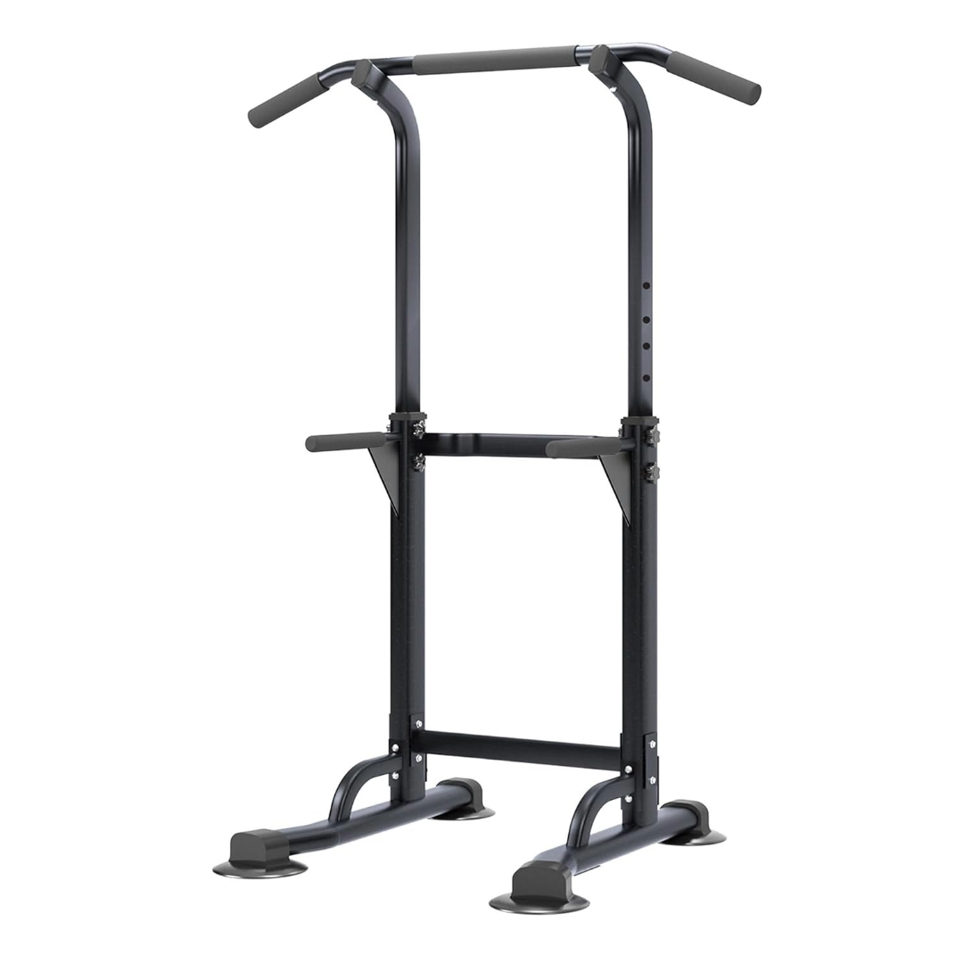 Sturdy and Adjustable Chin Up Pull Up Bar Station (Black)