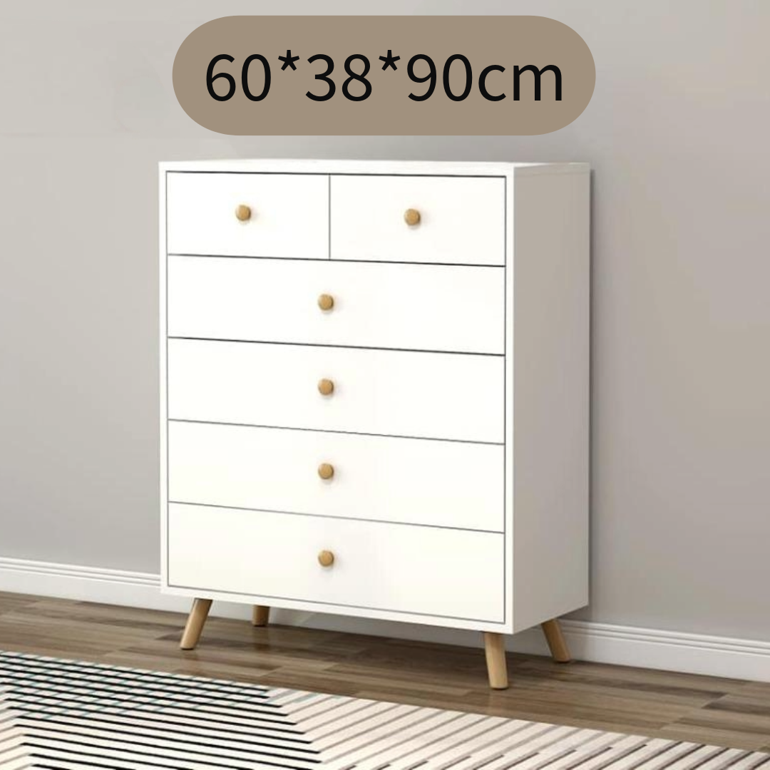 Tallboy Drawers , 6 Drawers Chest Dresser - White