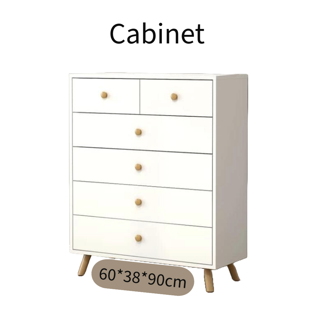 Tallboy Drawers , 6 Drawers Chest Dresser - White