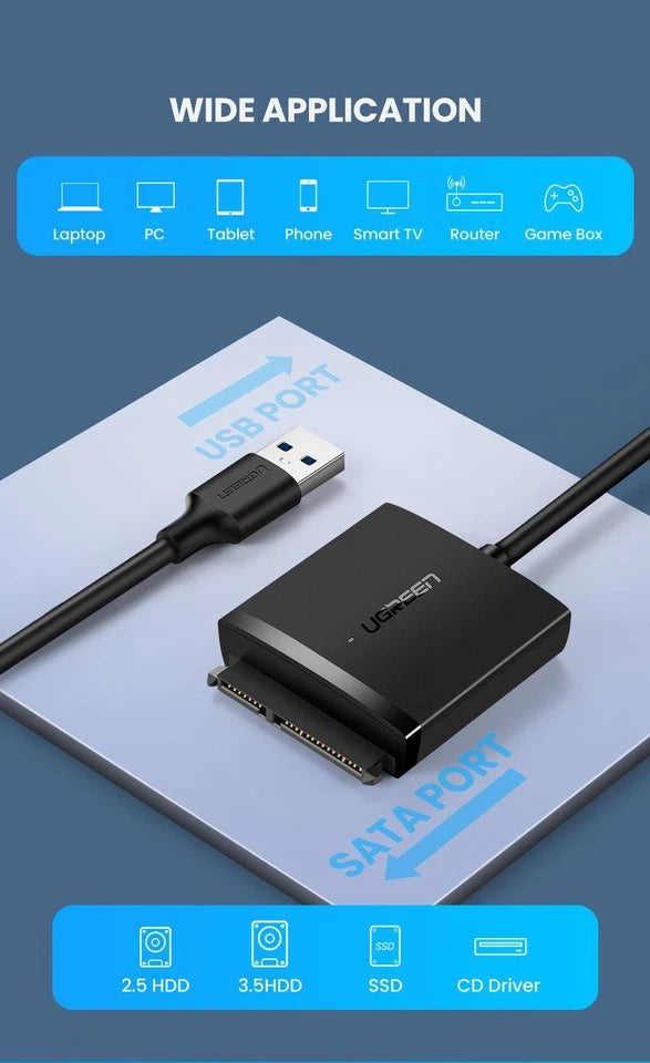 UGREEN USB 3.0 to SATA IDE Hard Drive Converter