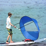42in Sail Foldable Kayak Boat Wind Sail (Blue)