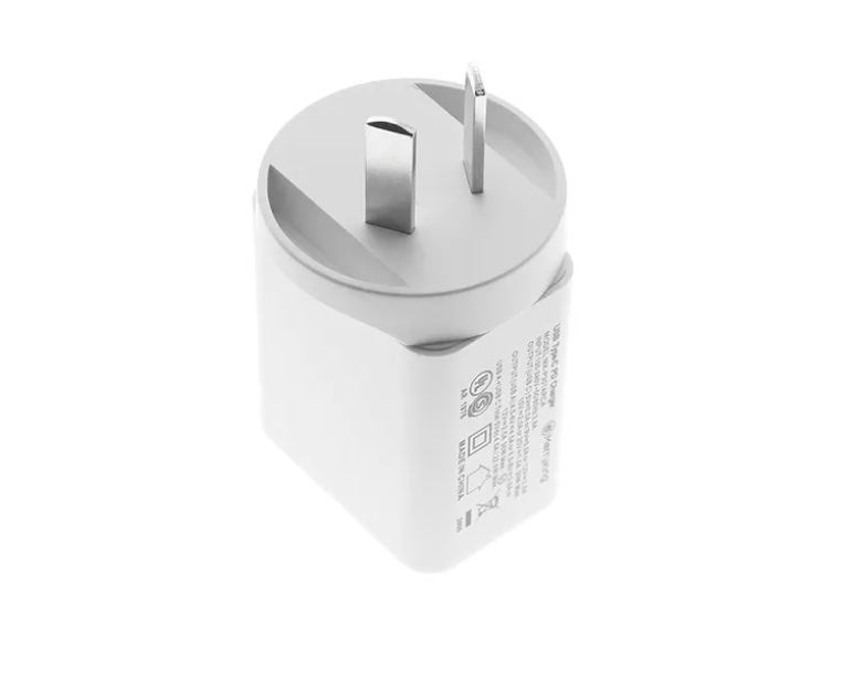 20W Dual-Port USB-C and USB-A Wall Charger Adapter (White)