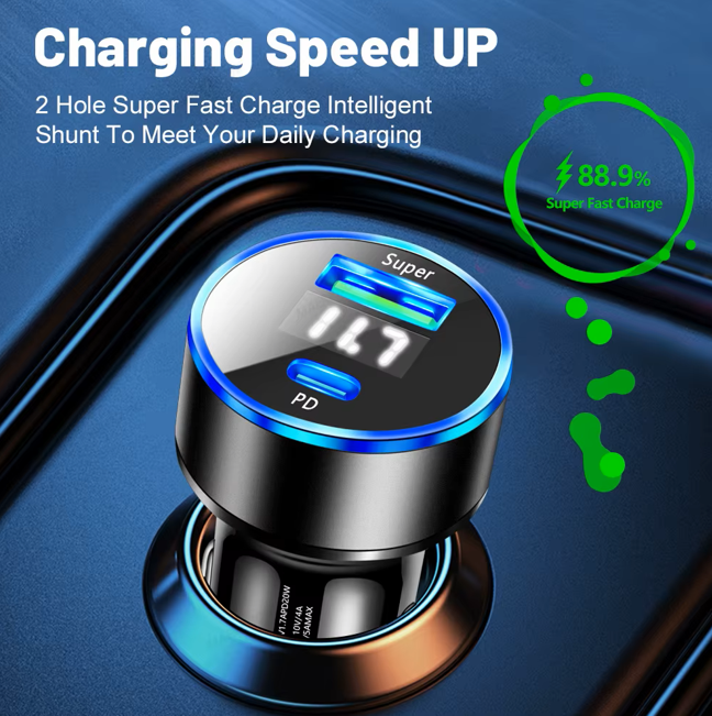Dual-Port Fast Car Charger